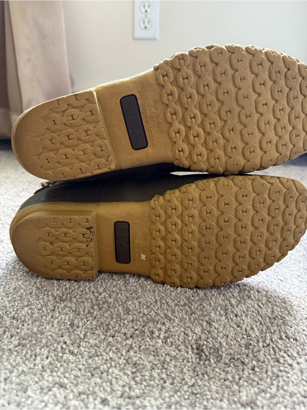 L.L. Bean Women's Brown and Tan Winter Shearling Duck Boots